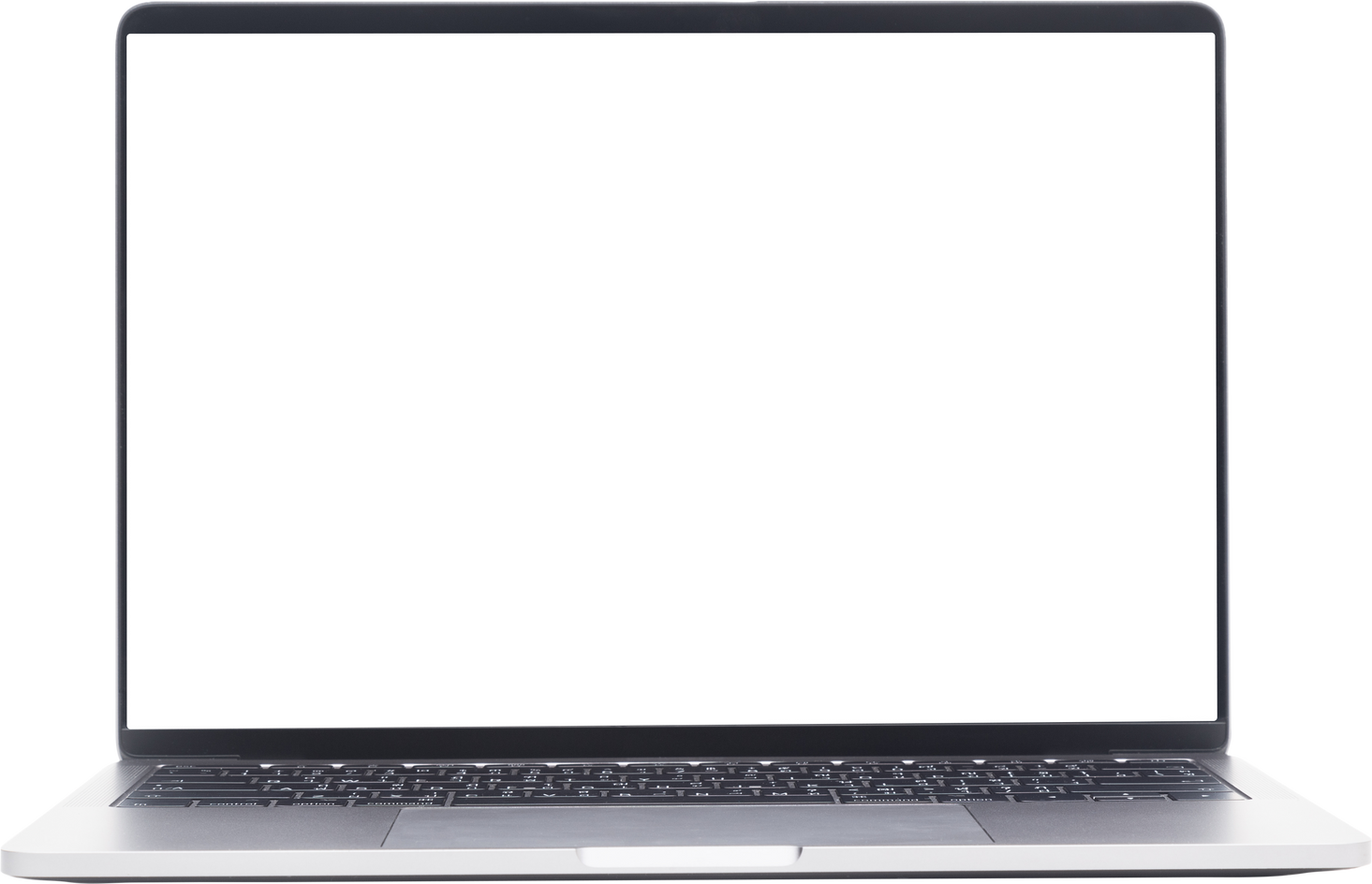 Laptop with Blank Screen Mockup Cutout