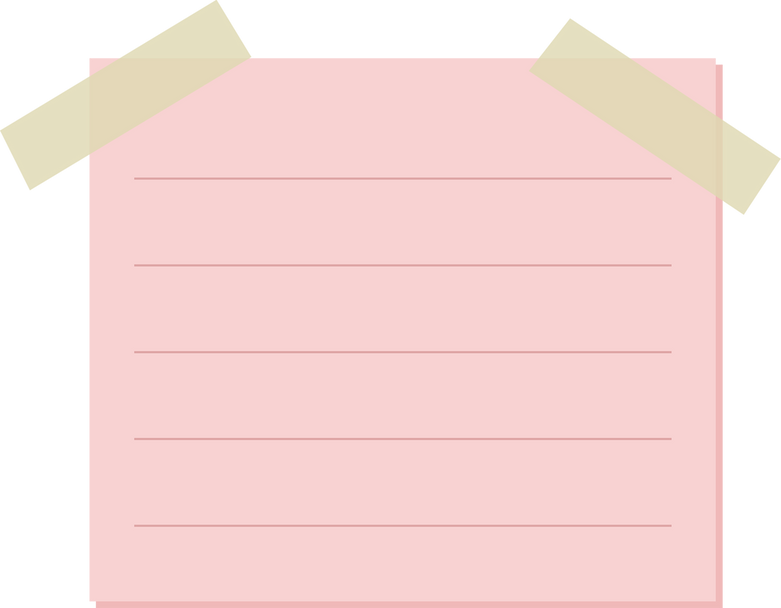 #2179 Pink post it notes isolated on a transparent background